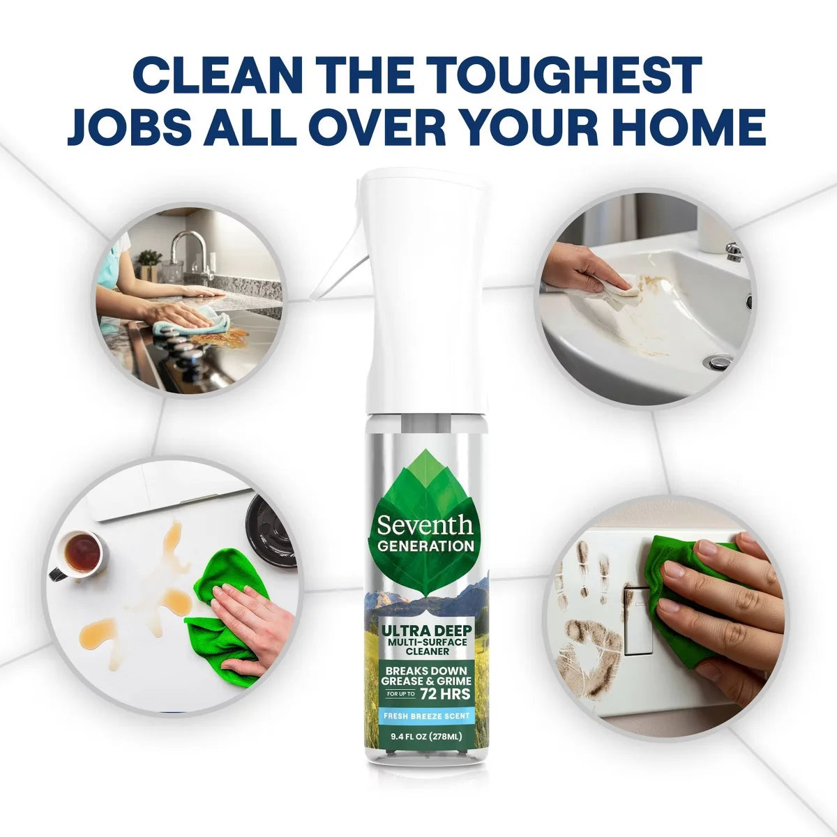 Seventh Generation 9.4 fl oz Lavender Ultra Deep Multi Surface All Purpose Cleaners + 9.4 fl oz Fresh Ultra Deep